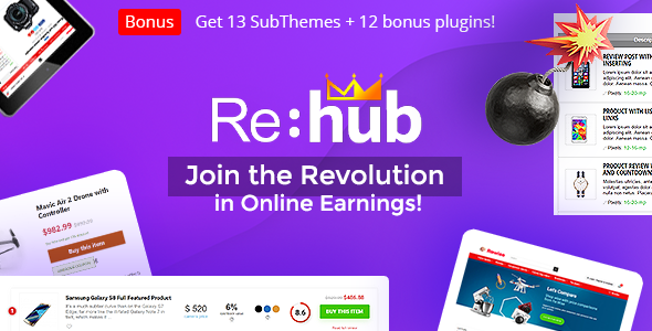 REHub Price Comparison WordPress Theme Business Community
