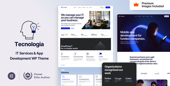 Modern IT Services WordPress Theme for App Developers