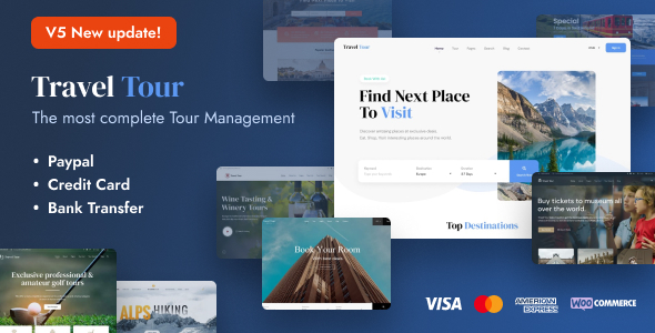 Travel Tour v5.3.0 – Tour Booking, Travel Booking Theme