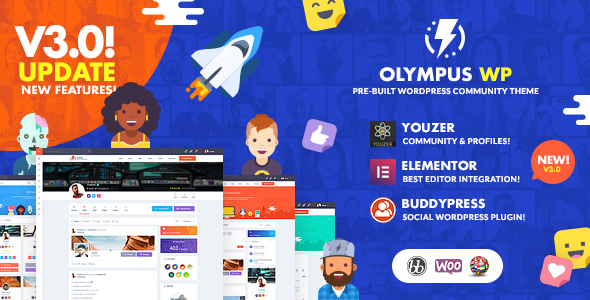 Olympus v4.6 – Powerful BuddyPress Theme for Social Networking