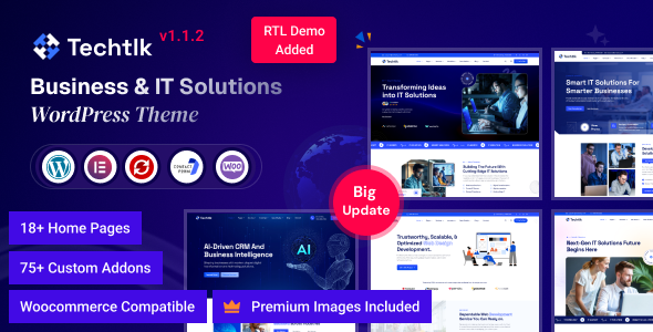 Techtlk v1.1.1 – Business & IT Solutions WordPress Theme