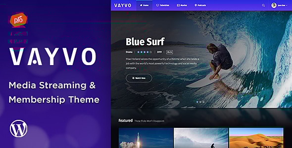 Vayvo v6.4 – Media Streaming & Membership Theme