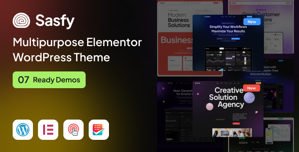 Sasfy v1.0.5 – Multipurpose Elementor WordPress Theme