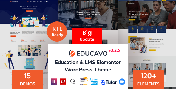 Educavo v3.2.5 – Online Courses WordPress Theme