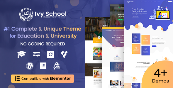 Ivy School v1.6.1 – Education WordPress Theme University & School